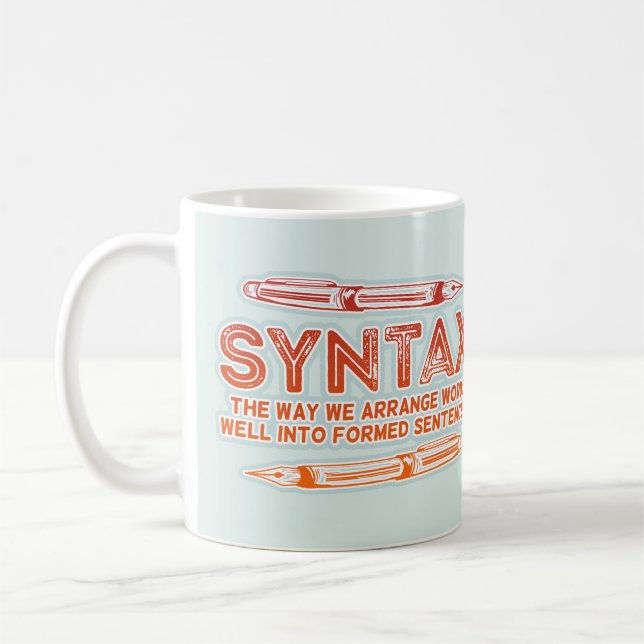 Syntax Funny Sentence structure Grammar Coffee Mug (Left)