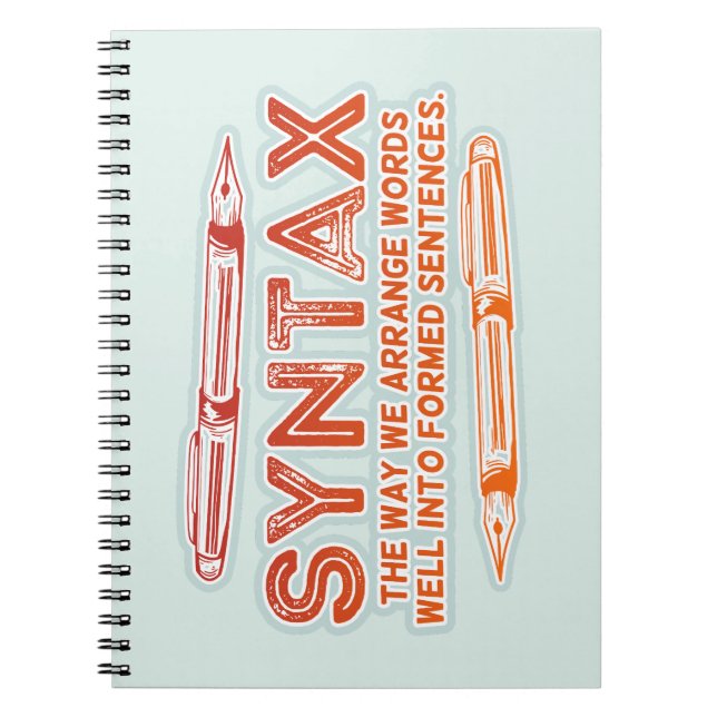Syntax Funny Sentence structure Grammar Notebook (Front)