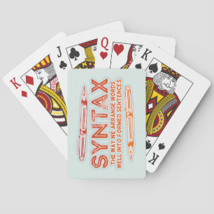 Syntax Funny Sentence structure Grammar Playing Cards