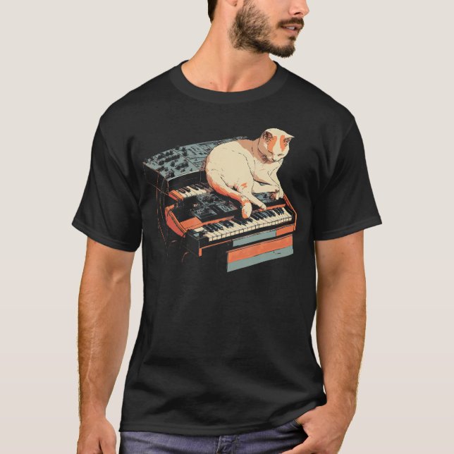 Synth Cats For Music T-Shirt (Front)