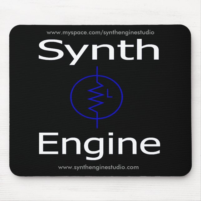 Synth Engine Mousepad ( Black ) (Front)