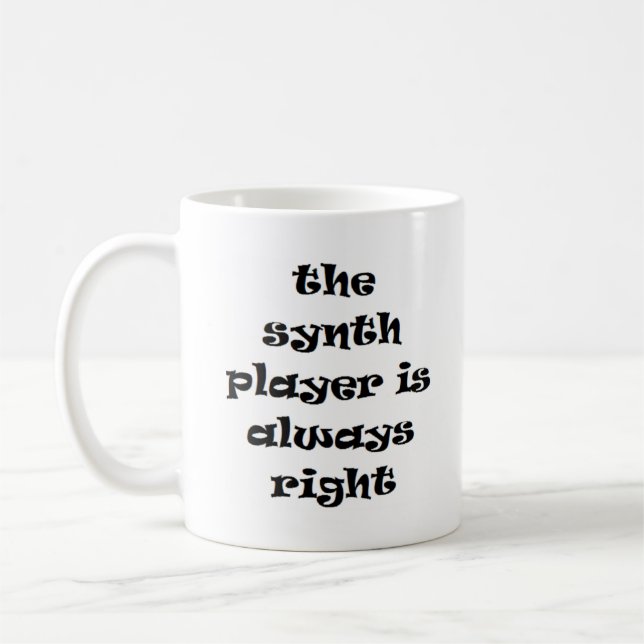 synth player always right coffee mug (Left)