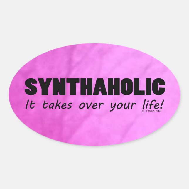 Synthaholic Life Oval Sticker (Front)
