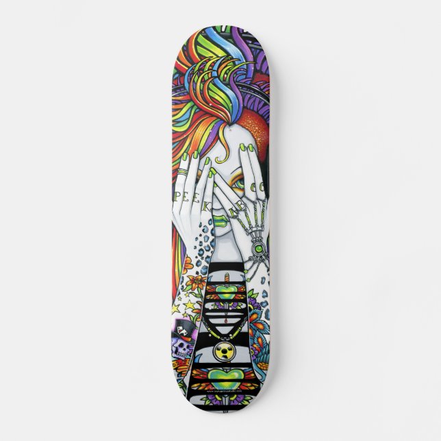 Synthea Psytrance Disc Jockey Tattoo Skate Deck (Front)