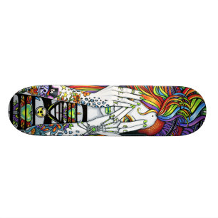 Synthea Psytrance Disc Jockey Tattoo Skate Deck