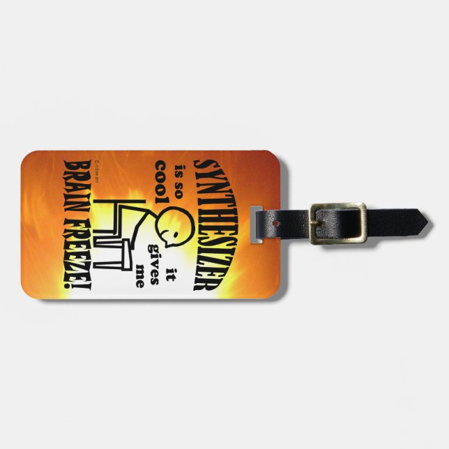 Synthesizer, Brain Freeze Luggage Tag (Front Horizontal)