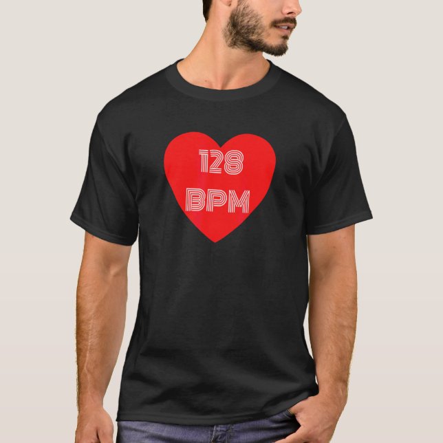 Synthesizer  I Love 128 Bpm For Dance Fans T-Shirt (Front)
