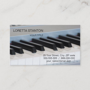 Synthesizer keyboard business card