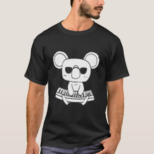 Synthesizer Keyboard Instrument Koala As Keyboard T-Shirt