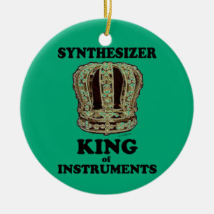 Synthesizer King of Instruments Ceramic Tree Decoration