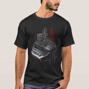Synthesizer Music EDM Keyboard Christmas Trees Mus T-Shirt