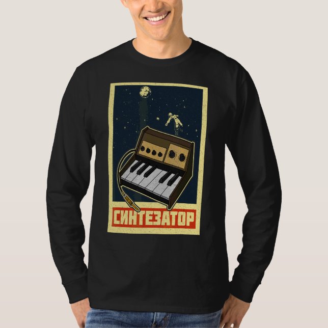 Synthesizer Synth Keyboard Electronic Musicians Mo T-Shirt (Front)