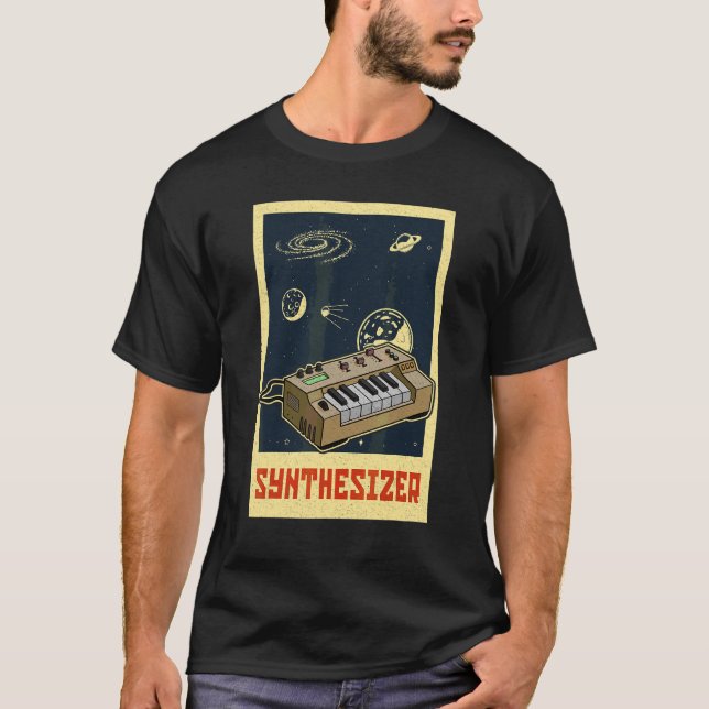 Synthesizer Synth Keyboard Electronic Musicians Mo T-Shirt (Front)