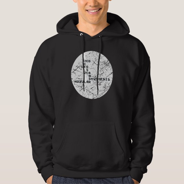 Synthesizer Techno Map Hoodie (Front)