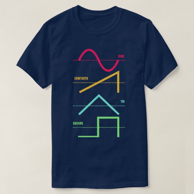 Synthesizer Techno Modular Synth Analogue T-Shirt (Design Front)