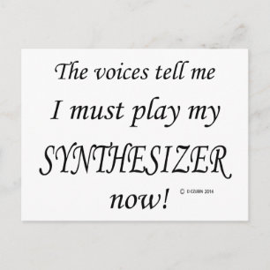 Synthesizer Voices Say Must Play Postcard
