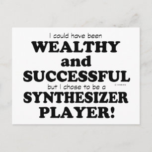 Synthesizer Wealthy & Successful Postcard