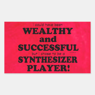 Synthesizer Wealthy & Successful Rectangular Stick Sticker