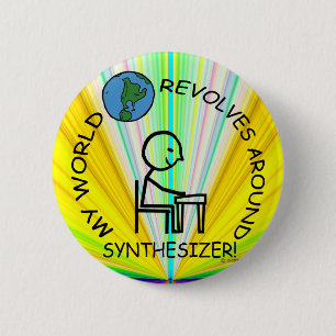 Synthesizer - World Revolves Around 6 Cm Round Badge