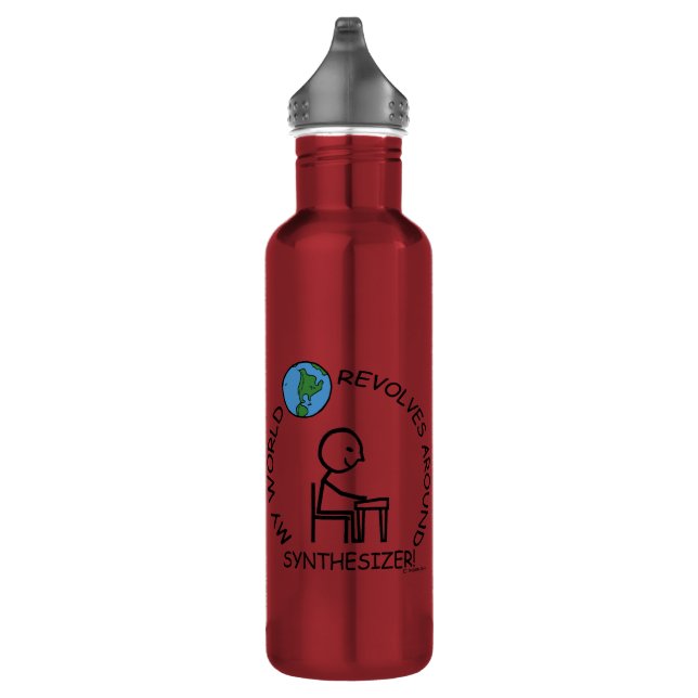 Synthesizer - World Revolves Around Stainless Stee 710 Ml Water Bottle (Right)