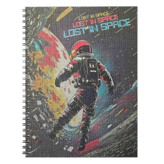 Synthwave Astronaut Lost In Space Journal