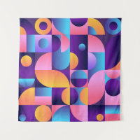 Synthwave Bauhaus Neon poster #1 dark purple-pink