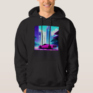 Synthwave car outrun retrowave futuresynth sci fi  hoodie