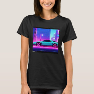 Synthwave car outrun retrowave futuresynth sci fi T-Shirt