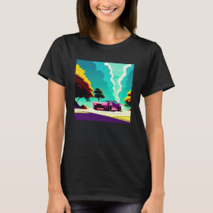 Synthwave car outrun retrowave futuresynth sci fi T-Shirt