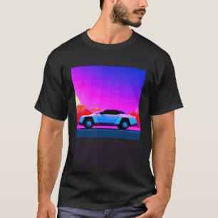 Synthwave car outrun retrowave futuresynth sci fi T-Shirt