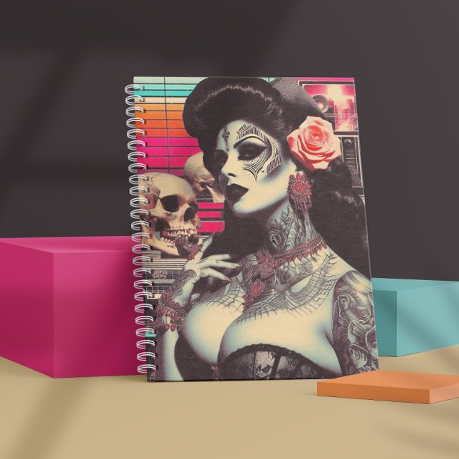 Synthwave Creepy Pin-up Notebook (Creator Uploaded)