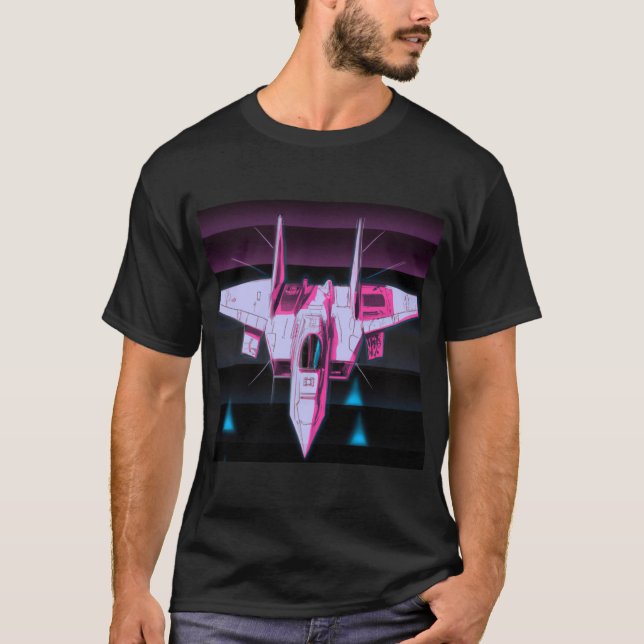 Synthwave Fighter Jet Tee (Front)