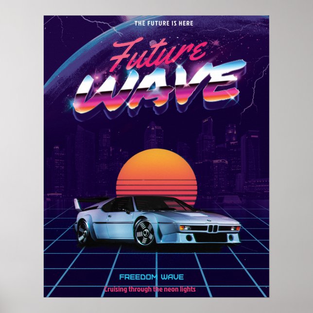 Synthwave future wave poster (Front)