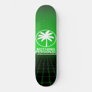 Synthwave Grid Skateboard