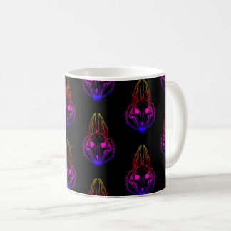 Synthwave Jackals Skull Coffee Mug