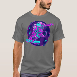 Synthwave Moon Space 80s Vaporwave Skateboarding A T-Shirt