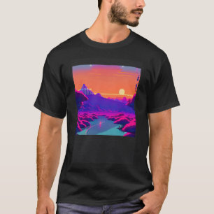 Synthwave outrun retrowave futuresynth sci fi 18 T-Shirt