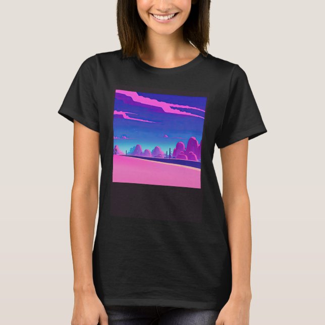 Synthwave outrun retrowave futuresynth sci fi  20 T-Shirt (Front)