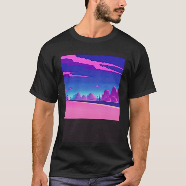 Synthwave outrun retrowave futuresynth sci fi  20 T-Shirt (Front)