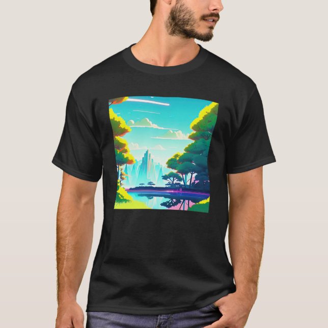 Synthwave outrun retrowave futuresynth sci fi  21 T-Shirt (Front)