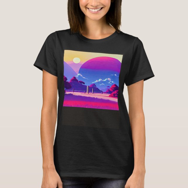 Synthwave outrun retrowave futuresynth sci fi  23 T-Shirt (Front)