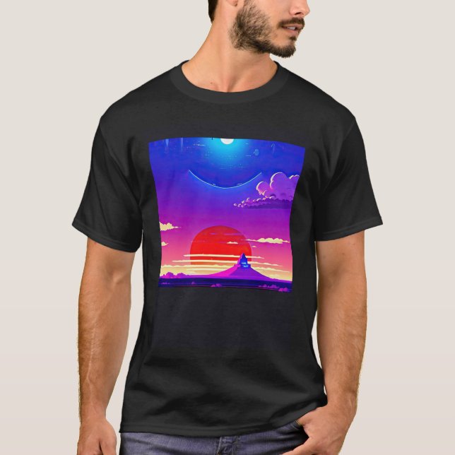 Synthwave outrun retrowave futuresynth sci fi  30 T-Shirt (Front)