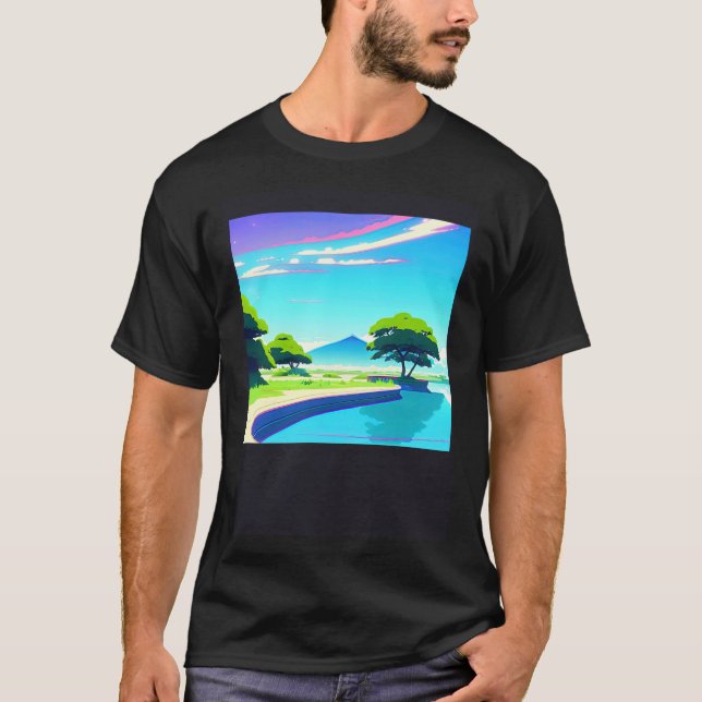 Synthwave outrun retrowave futuresynth sci fi  32 T-Shirt (Front)