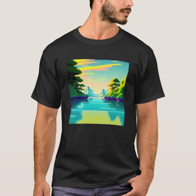 Synthwave outrun retrowave futuresynth sci fi  3 T-Shirt (Front)