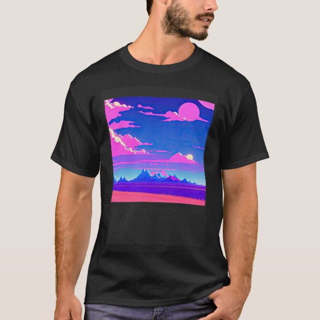 Synthwave outrun retrowave futuresynth sci fi  51 T-Shirt (Front)
