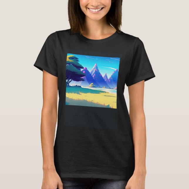 Synthwave outrun retrowave futuresynth sci fi  53 T-Shirt (Front)
