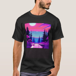 Synthwave outrun retrowave futuresynth sci fi 9 T-Shirt