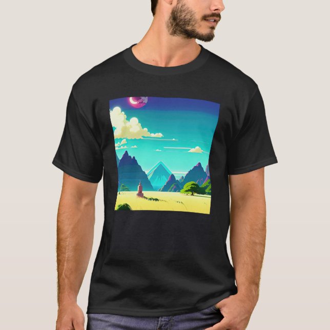 Synthwave outrun retrowave futuresynth sci fi T-Shirt (Front)