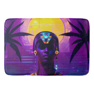 Synthwave Pharaoh Bath Mat