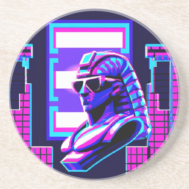 Synthwave Pharaoh Coaster (Front)